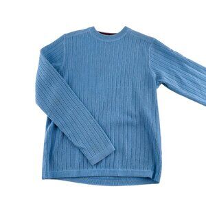 Abercrombie & Fitch Mens Ribbed Knit Crewneck Sweater A/92 Size M Blue Y2k
